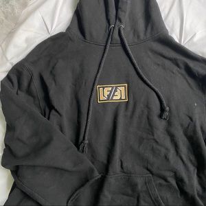 LF Black Hemmed Hoodie